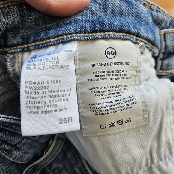 AG Adriano Goldschmied “Mari” High-Rise Straight Jeans Size 25R - Picture 5 of 12